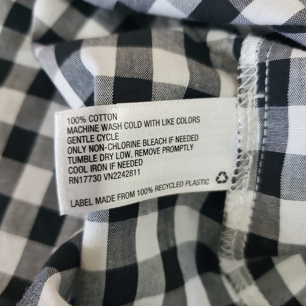 NWOT A New Day Off Shoulder Gingham Blouse Sz Med - Picture 6 of 6